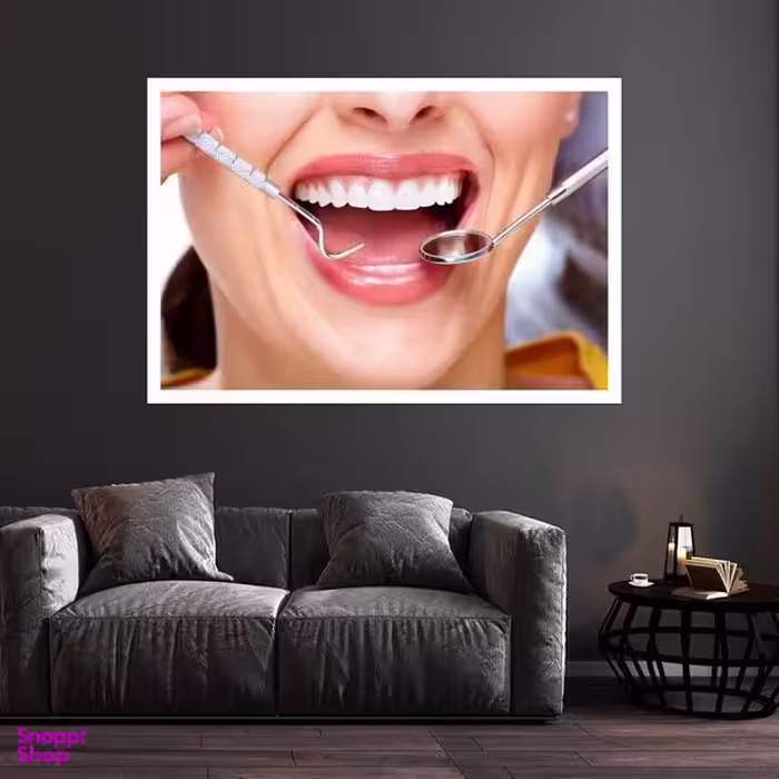 تابلو بکلیت طرح لبخند و دندانپزشکی مدل قاب شاسی W-s10115