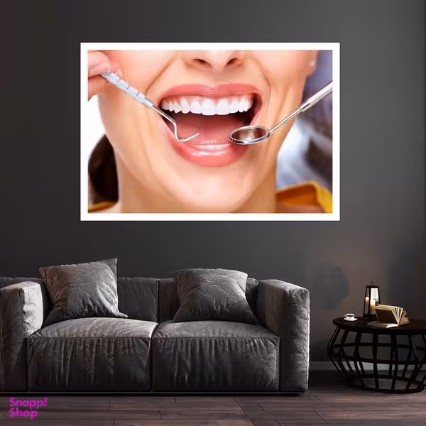 تابلو بکلیت طرح لبخند و دندانپزشکی مدل قاب شاسی W-s10115