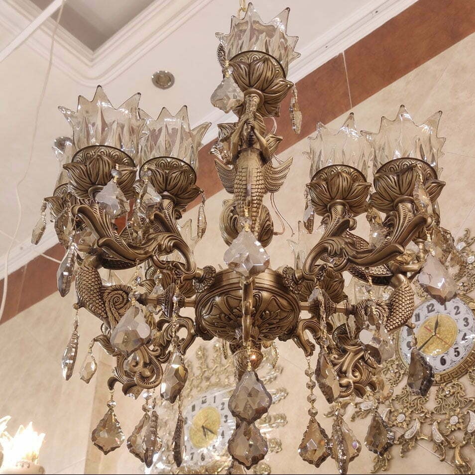 لوستر برنجی فرشته برنجی