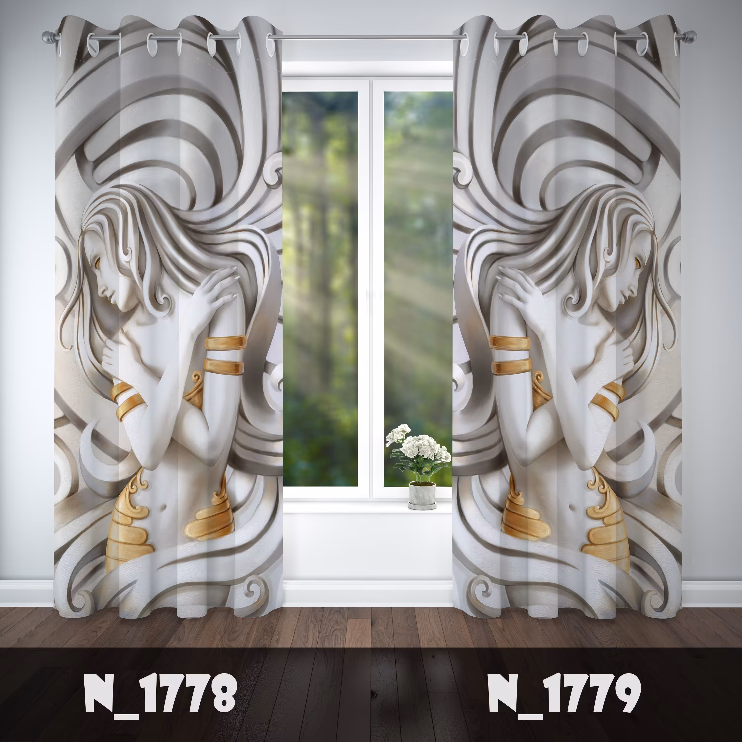 پرده آماده طرح الهه