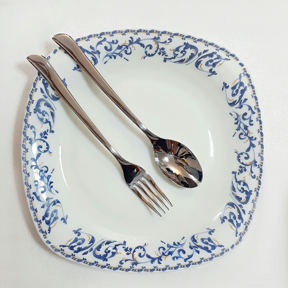 سرویس قاشق چنگال 30 نفره تمام براق  143 پارچه (اس جی  S.G ) کد 274 M