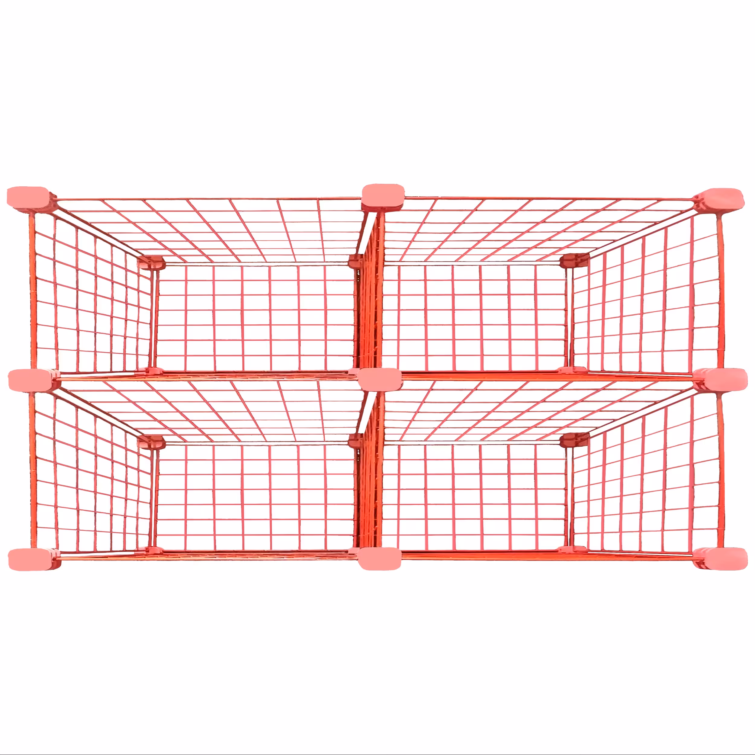 ست قفسه مشبک دو طبقه در دو ردیف سایز 48x32(ارسال پس کرایه و به عهده مشتری)