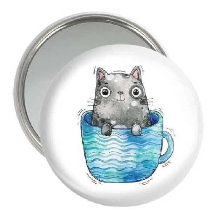 آینه جیبی خندالو طرح گربه کد 5019