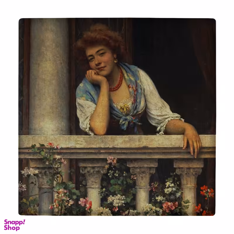 زیر لیوانی طرح نقاشی یک زن اروپایی کد 3285779_778