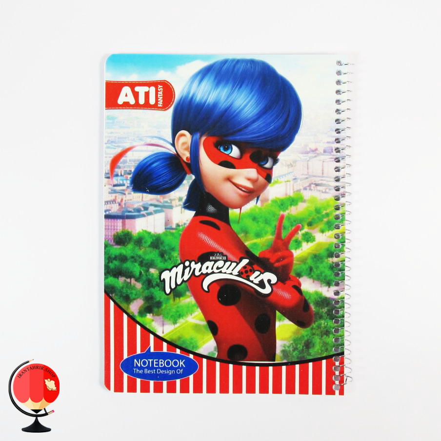 دفتر مشق 50 برگ سیمی طرح دختر کفشدوزکی آتی