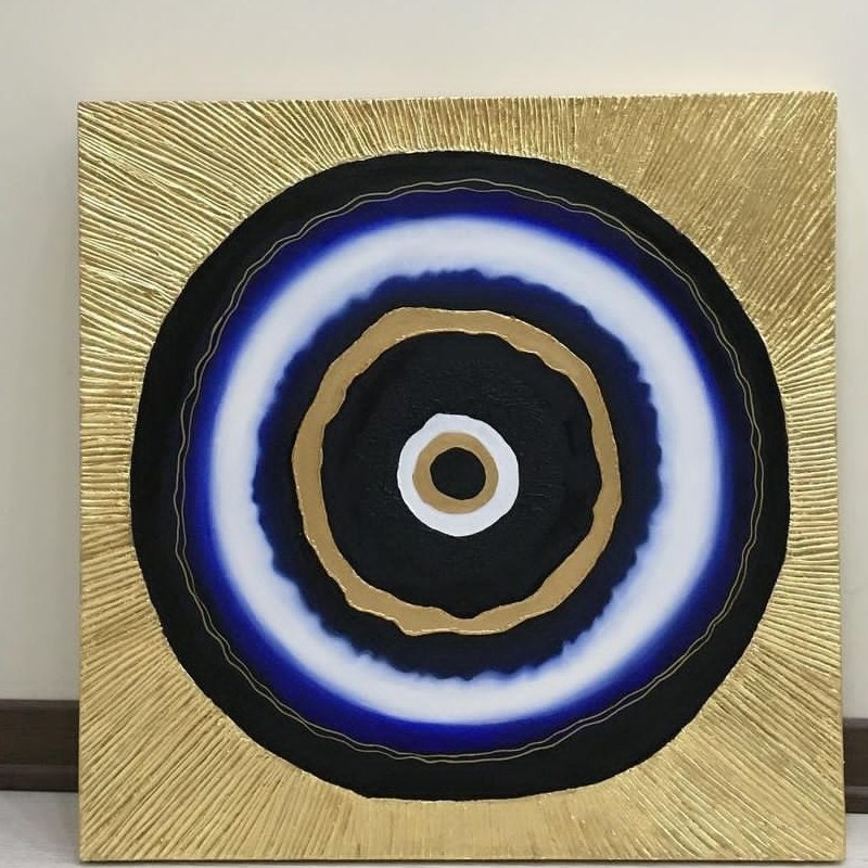 نقاشی تکسچر و ورق طلا