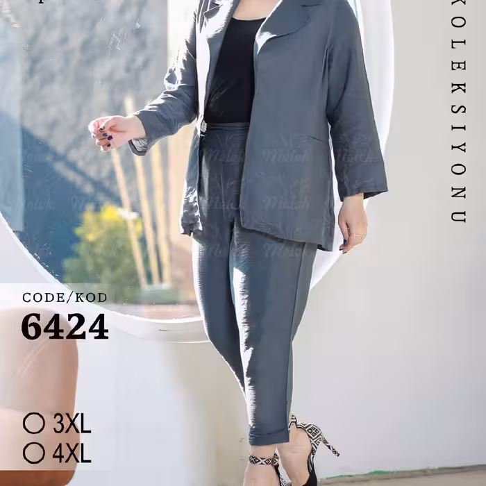 ست کت و شلوار مجلسی طوسی تیره