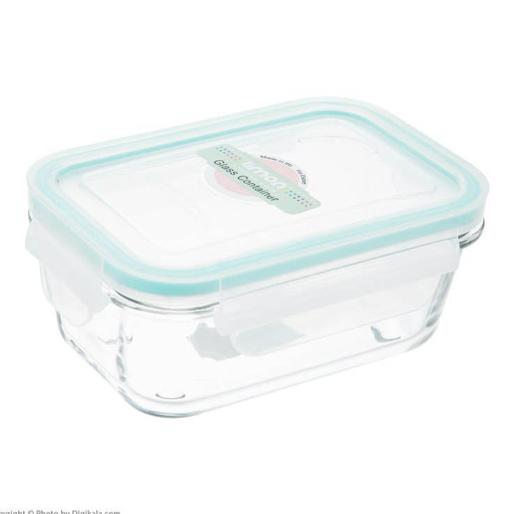 ظرف شیشه ای مستطیل 400 میلی لیتر لیمون