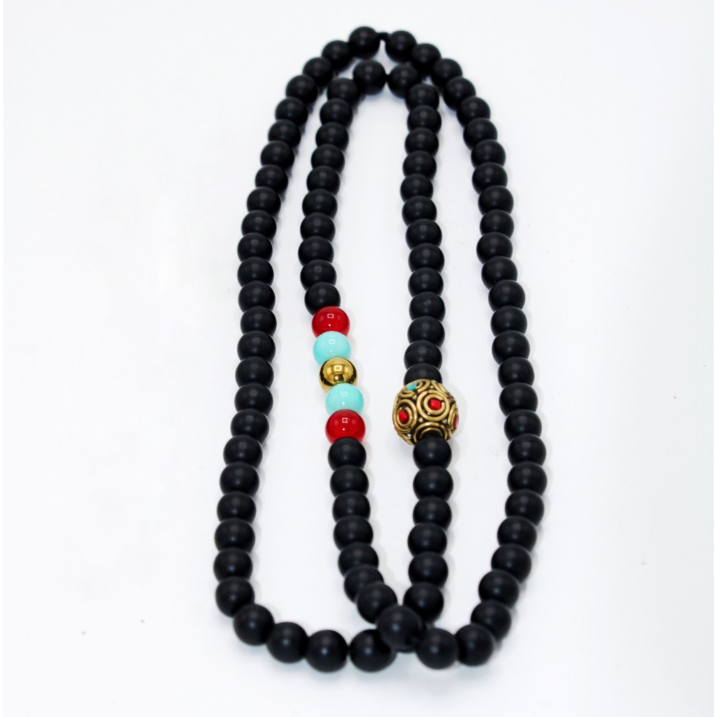 گردنبند تبتی (طلایی. قرمز)