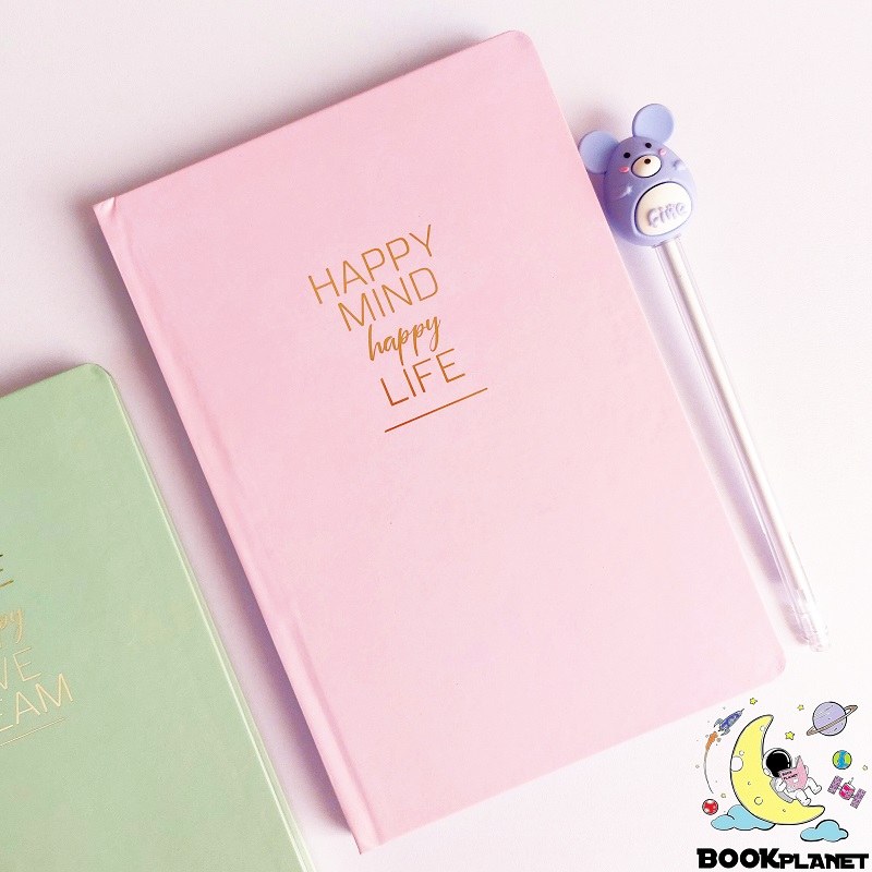 پلنر انگلیسی سالانه ریهوبوم طرح happy رنگ صورتی