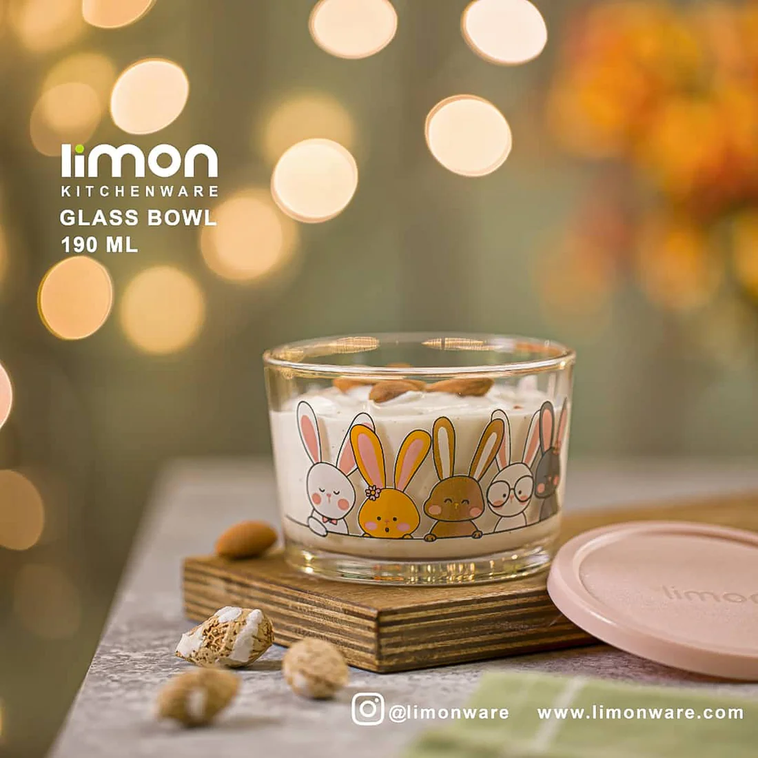 ظرف شیشه در دار چاپ لیمون 190میل 2068