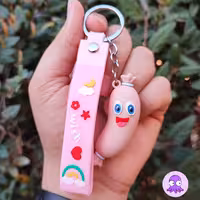 جاکلیدی سیلیکونی فانتزی طرح سوسیس خندان