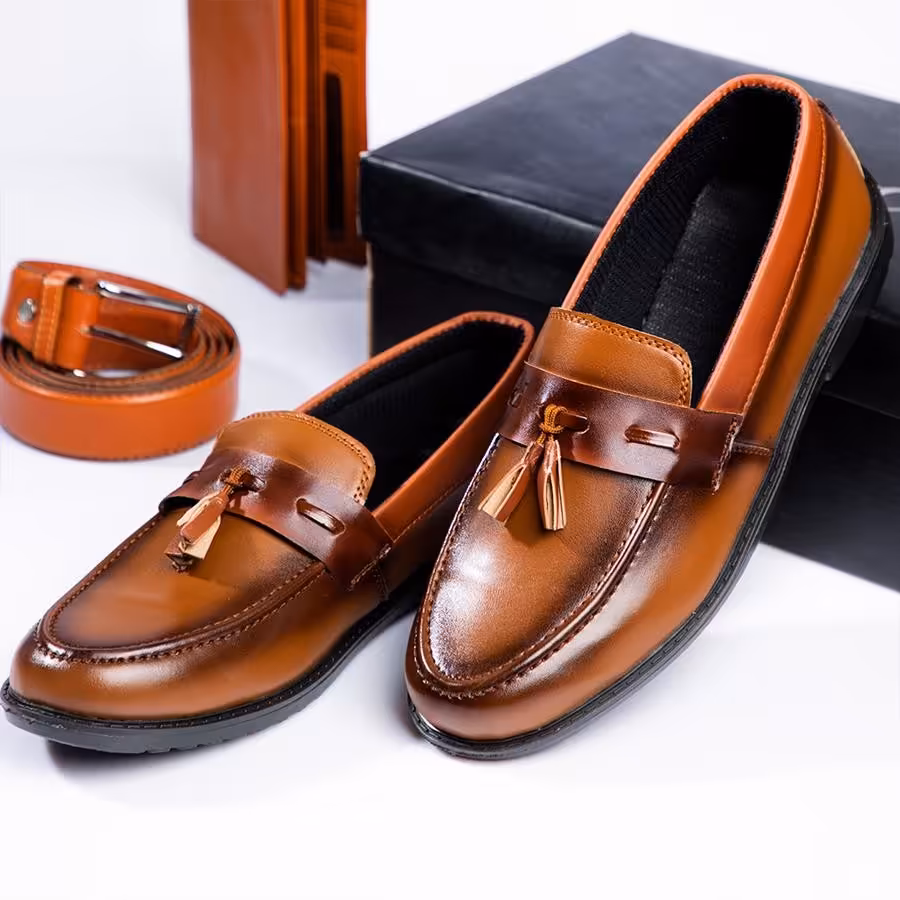 کفش مردانه Brown در دورنگ مشکی و عسلی