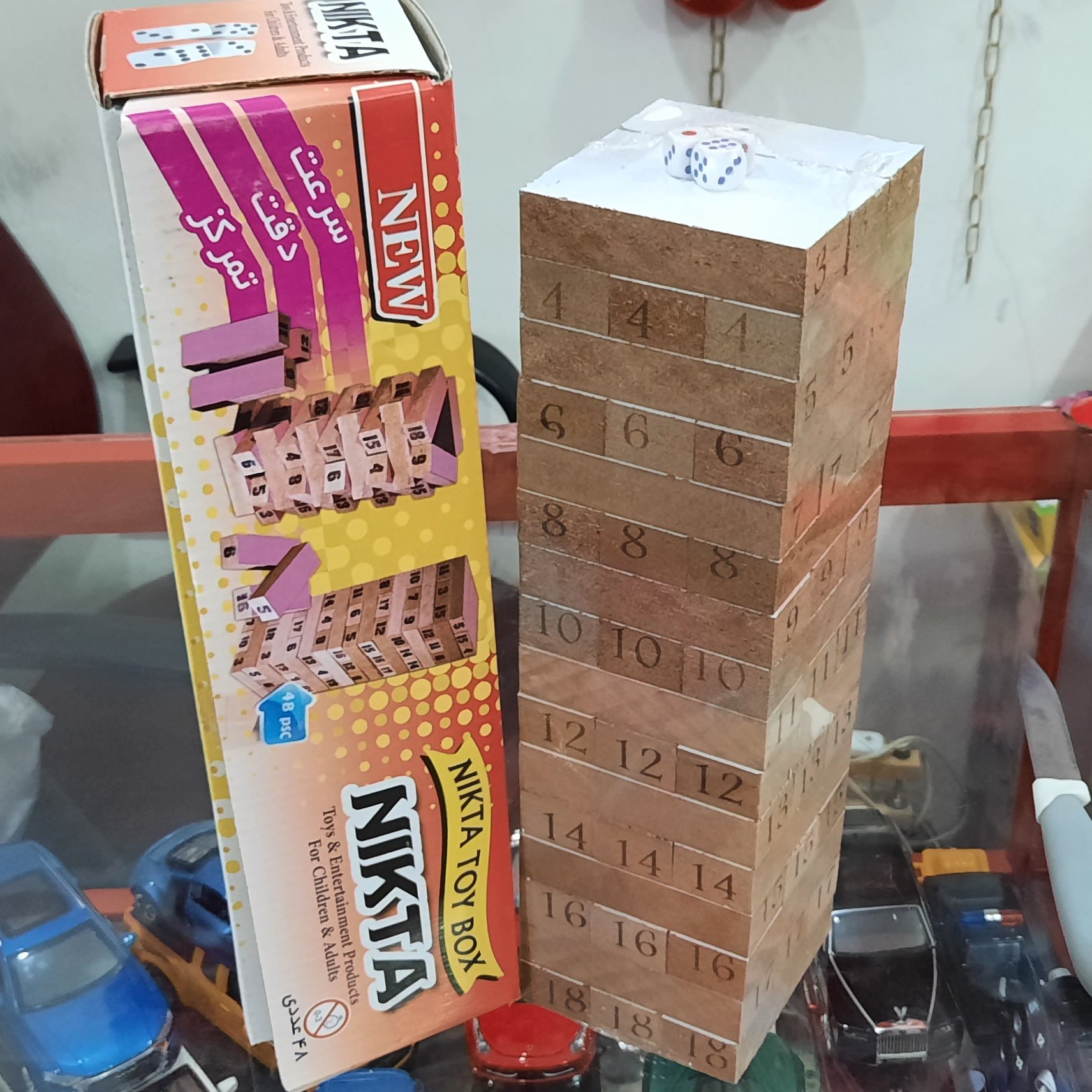 برج هیجان 48 عددی چوبی بزرگ  جنگا دومینو چوبی