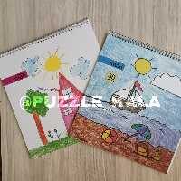 دفتر نقاشی فنری 30 برگ خشتی،محصول شرکت ایرانی ایمان،در طرح های متنوع📚