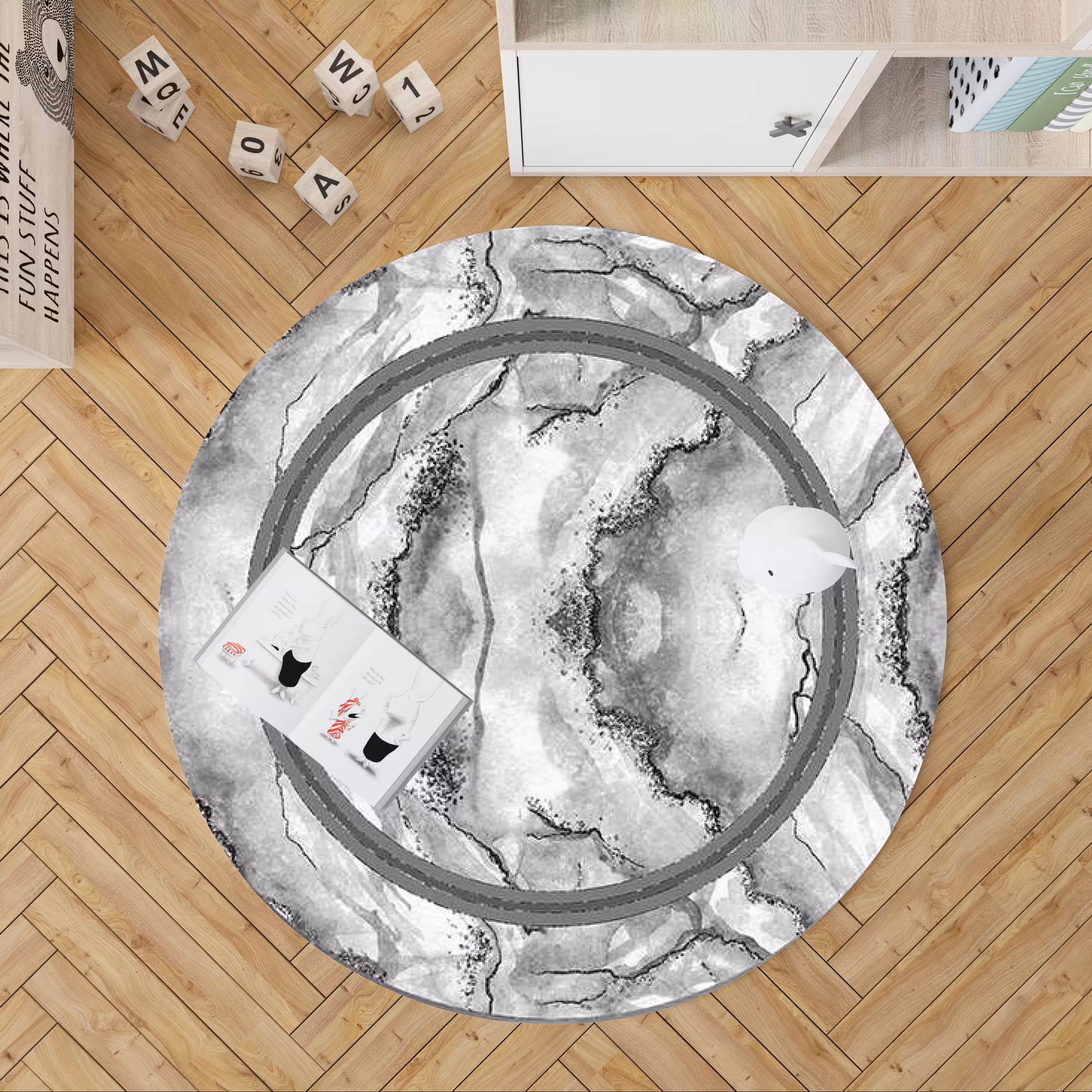 فرشینه گرد خوشرنگ و جذاب