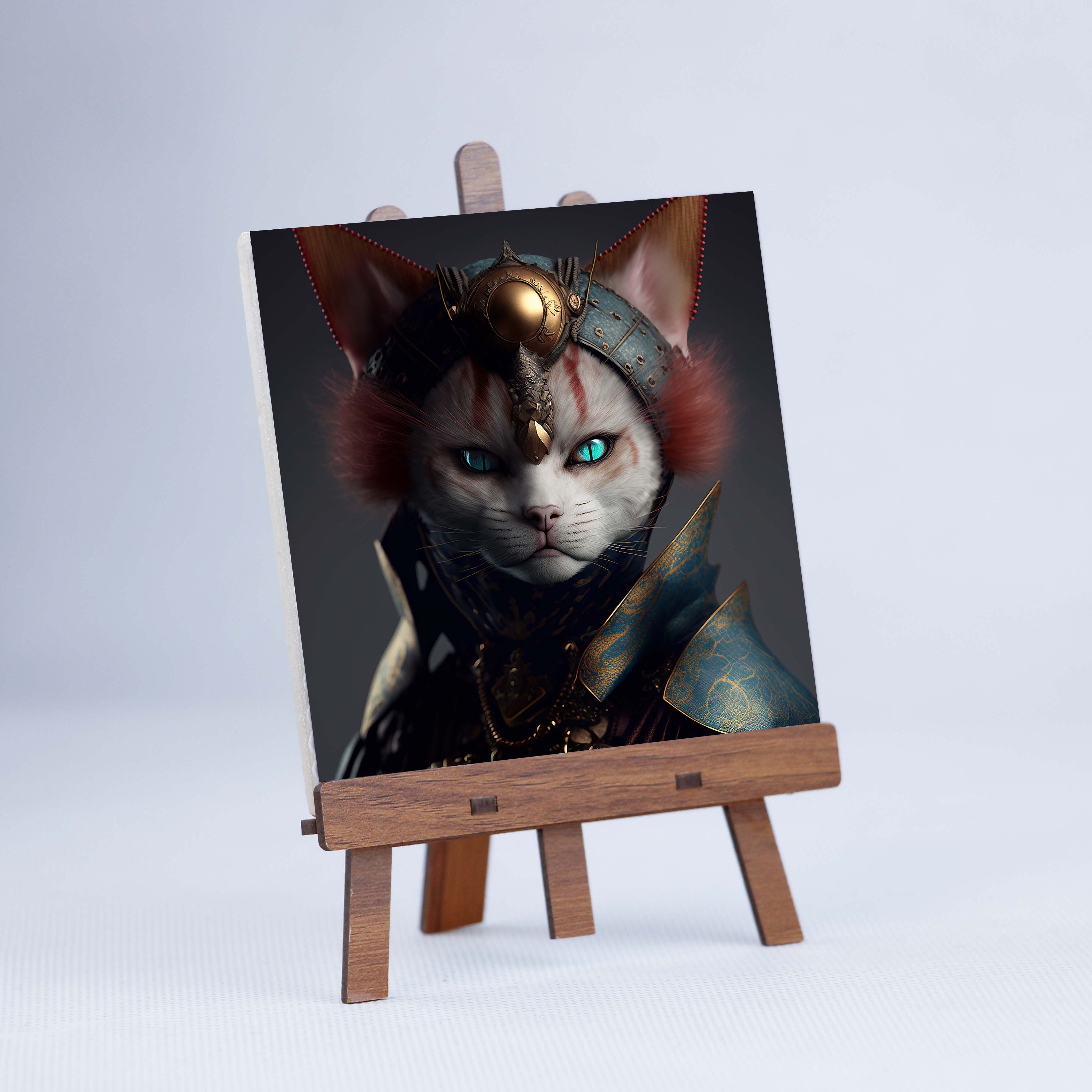  کاشی پایه بوم رومیزی دکوری طرح هوش مصنوعی گربه سایز 10 در 10 کد 006