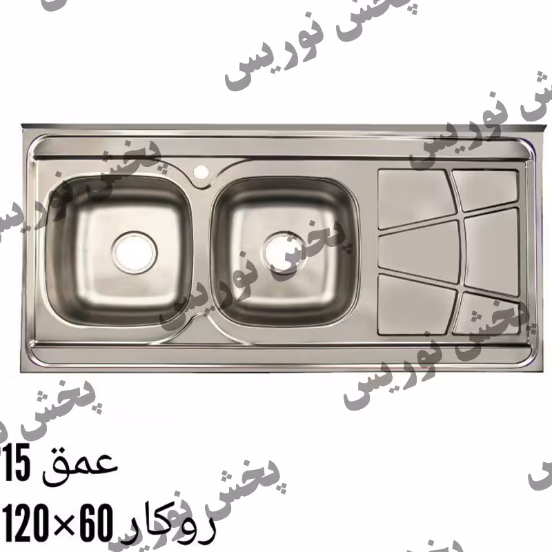 سینک استیل روکار 120 در 60 کد ES-5