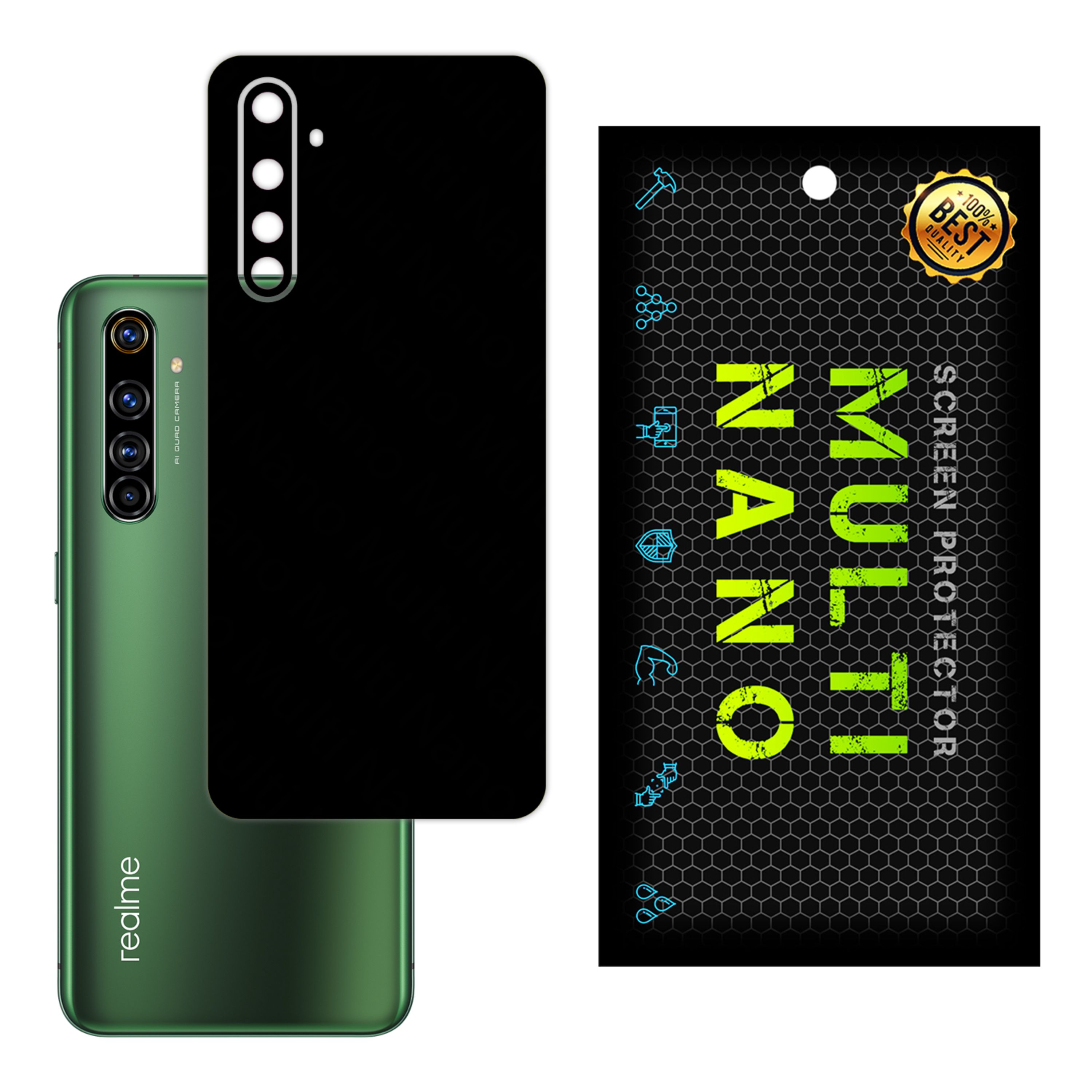 برچسب پوششی MultiNano مدل X-F1M-Black برای پشت موبایل  ریلمی  X50 Pro 4G