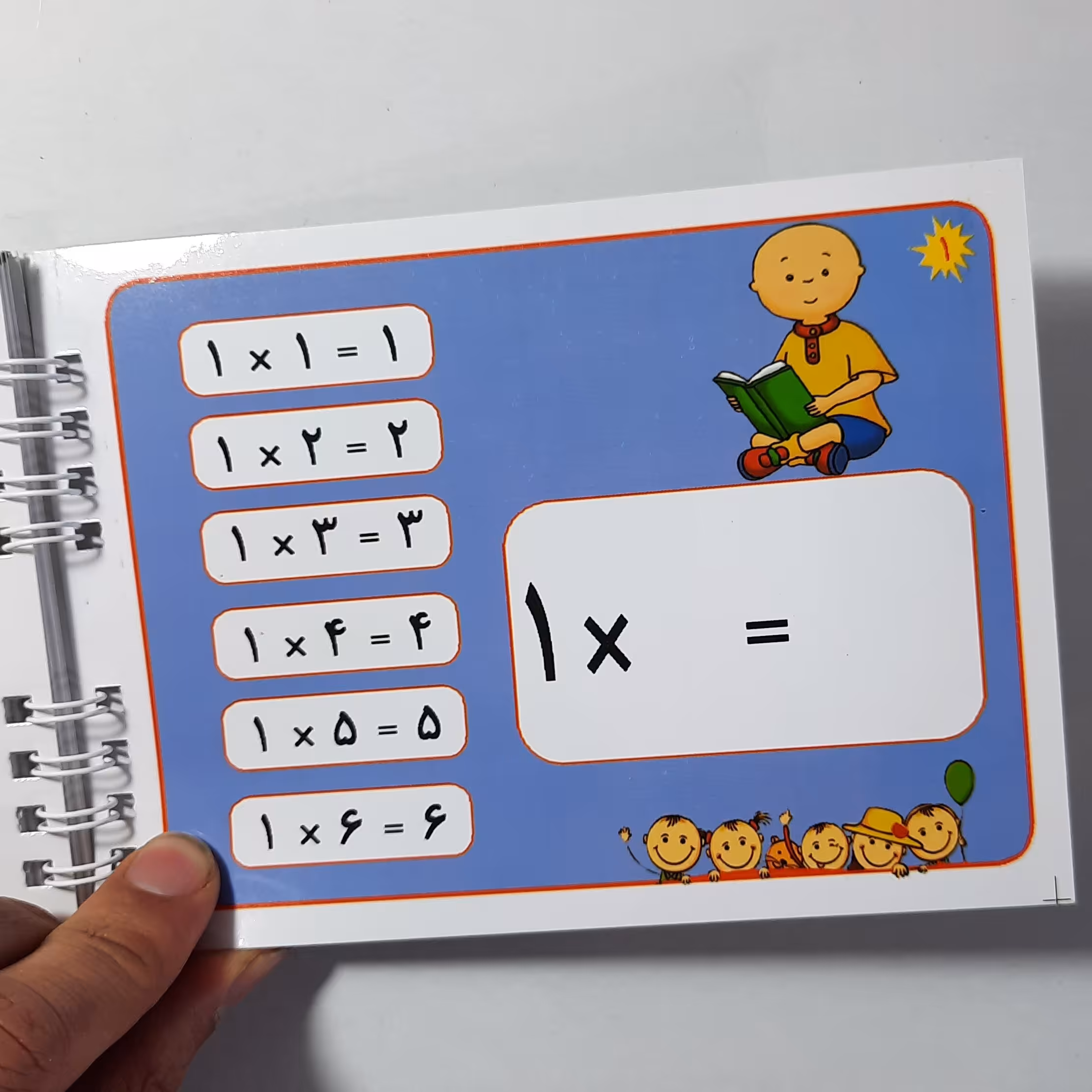 جدول ضرب وایت بردی بسیار مناسب برای آموزش جدول ضرب