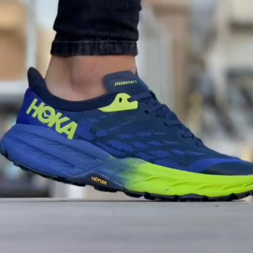 کتونی مردانه هوکا  مدل Speed goat 5 رنگ آبی نرم و راحت مناسب رانینگ و پیاده روی