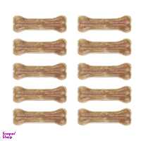 تشویقی سگ طرح استخوان ژلاتینی مدل 5cm وزن 125 گرم بسته 10 عددی