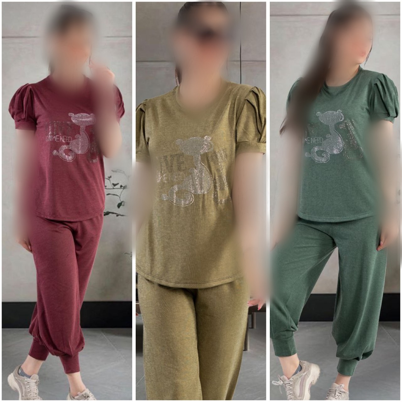 تیشرت و شلوار سنبادی مدل تارا جنس ویسکوز بهاره کامپیوتری فری سایز 38تا46