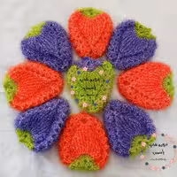 اسکاچ بافتنی  طرح توت فرنگی🍓 آنلاین شاپ یاسمین 