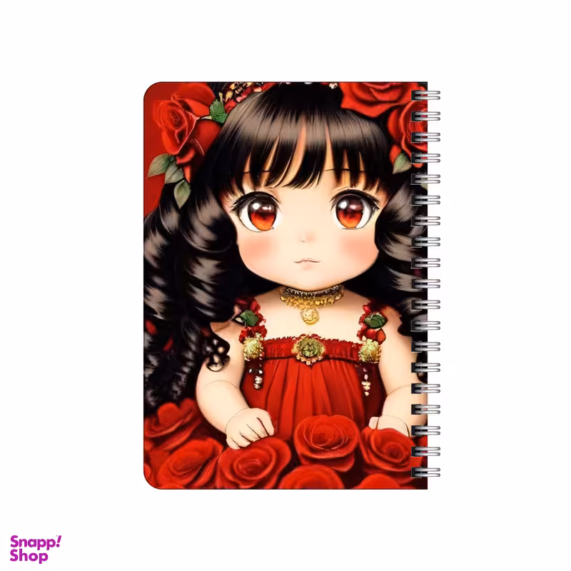 دفترچه یادداشت بامبیلیپ مدل چوبی طرح دختر و رز کد 5245171