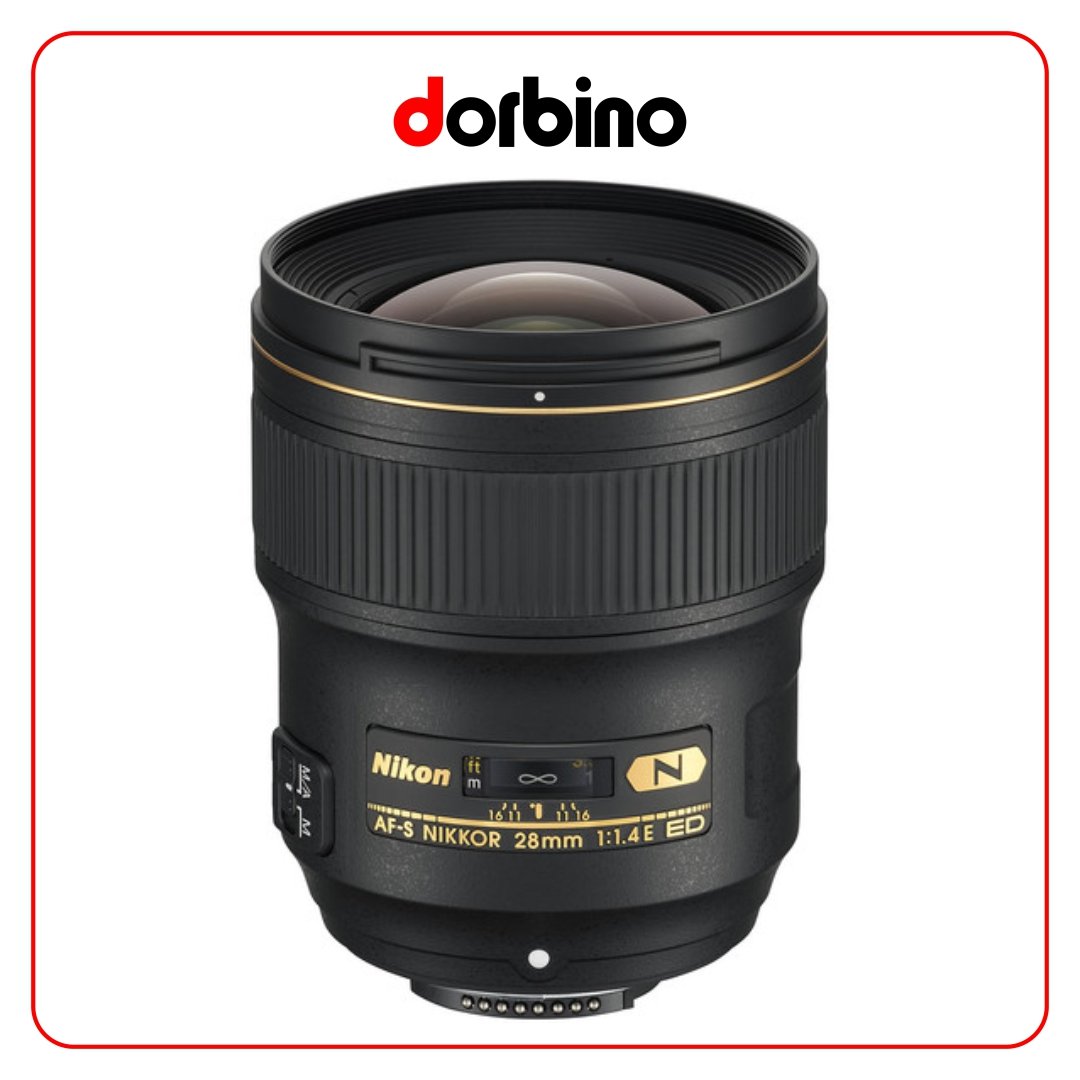 لنز نیکون Nikon AF-S NIKKOR 28mm f/1.4E ED Lens - فروشگاه دوربین دوربینو