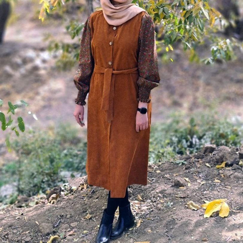 مانتو مخمل کبریتی