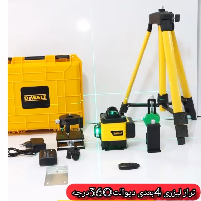 تراز لیزری چهار خط نور سبز 360 درجه دیوالت