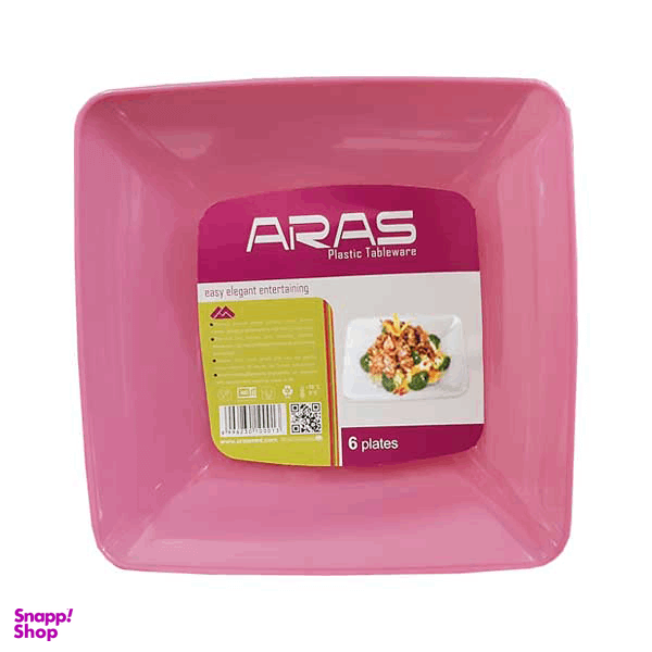 بشقاب یکبار مصرف ارس مدل لوکس کد L03 بسته 6 عددی