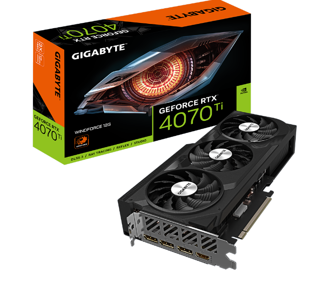 کارت گرافیک  گیگابایت مدل GeForce RTX™ 4070 Ti WINDFORCE 12G با حافظه 12 گیگابایت