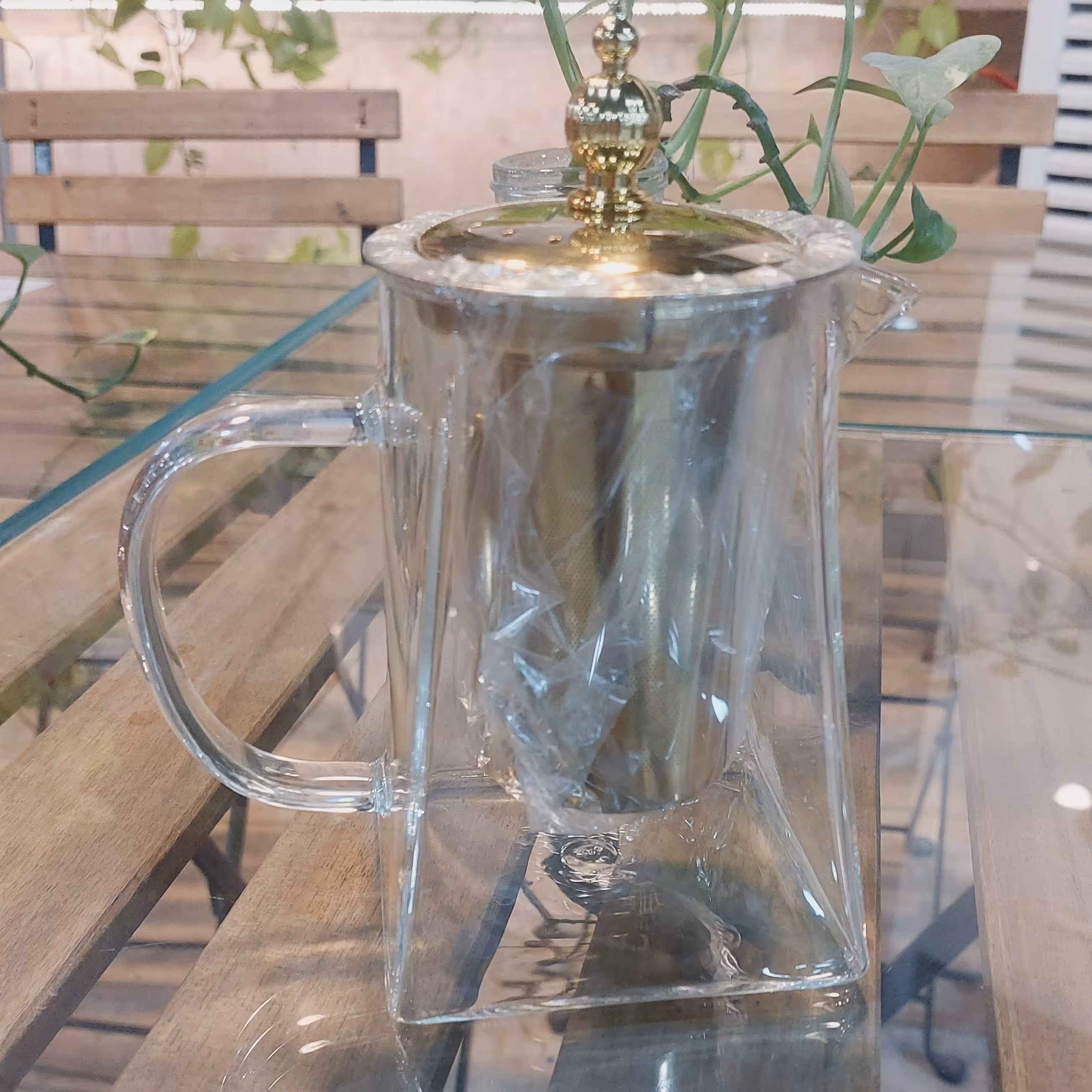 قوری  پیرکس شعله مستقیم مربعی 750 میل 