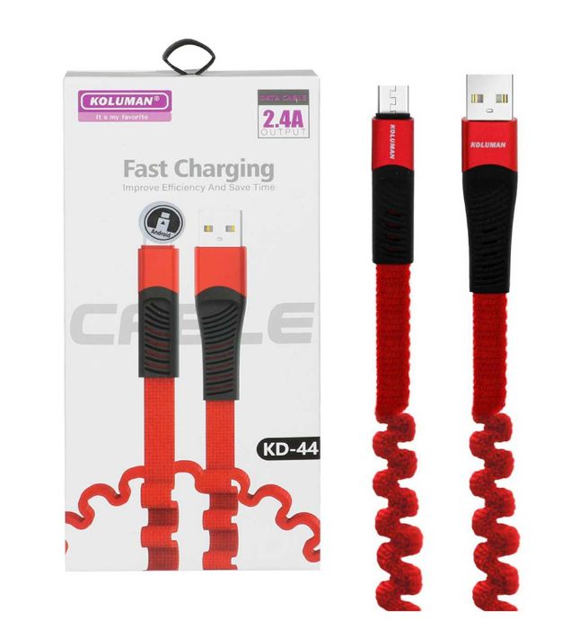 کابل شارژ فست اندروید کلومن مدل KD-44