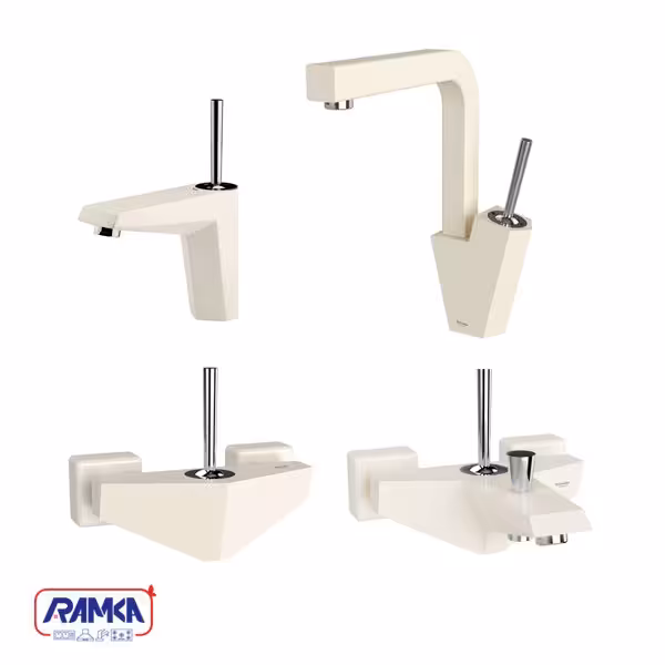 ست شیرالات شودر مدل تیفانی شیری کروم