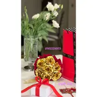 دسته گل روکش طلای 24 عیار با شناسنامه