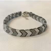 دستبند حدید نقره ایی دودی