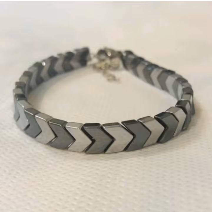 دستبند حدید نقره ایی دودی