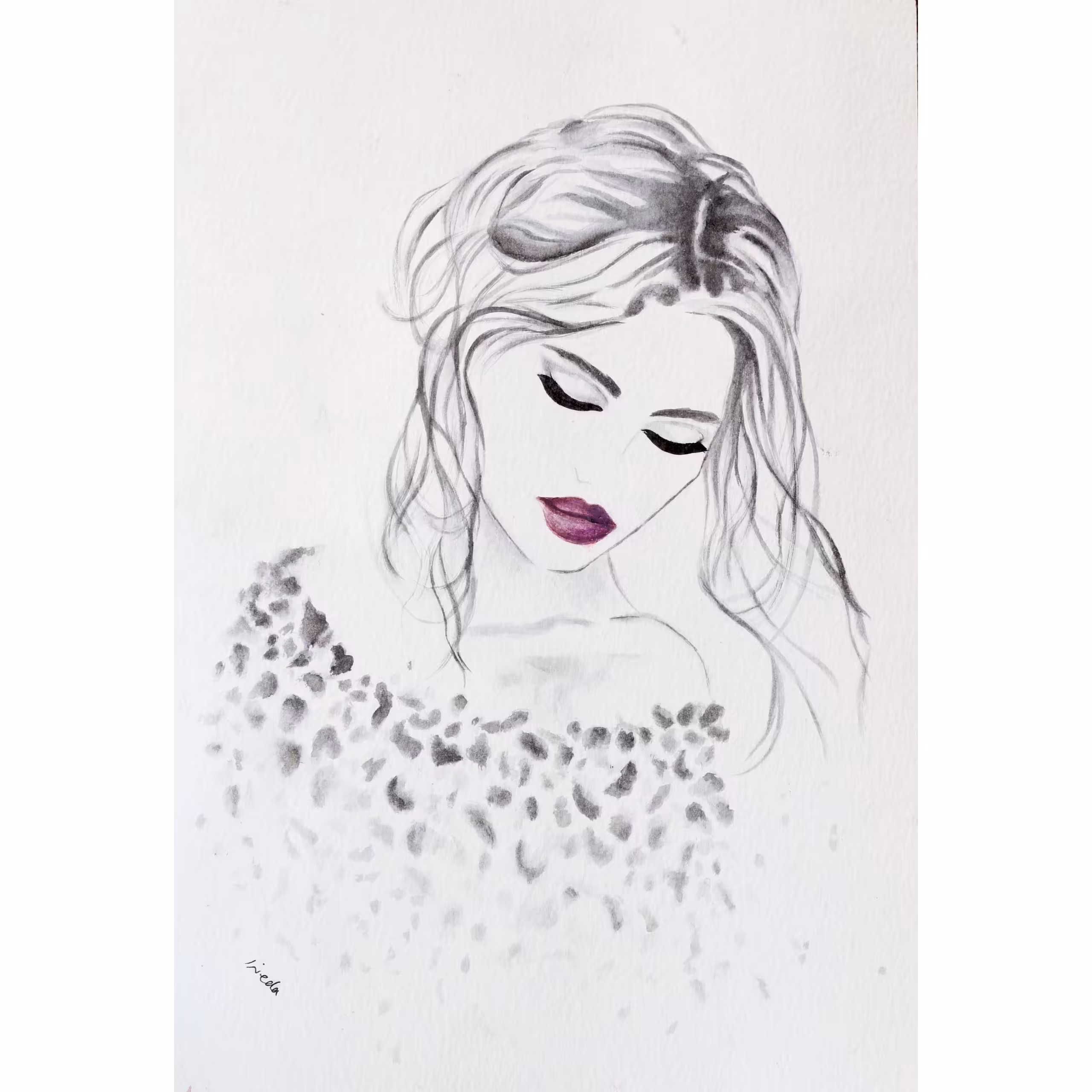 تابلوی نقاشی پرتره دختر 