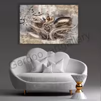 تابلو با ورق طلا و نکین و آینه