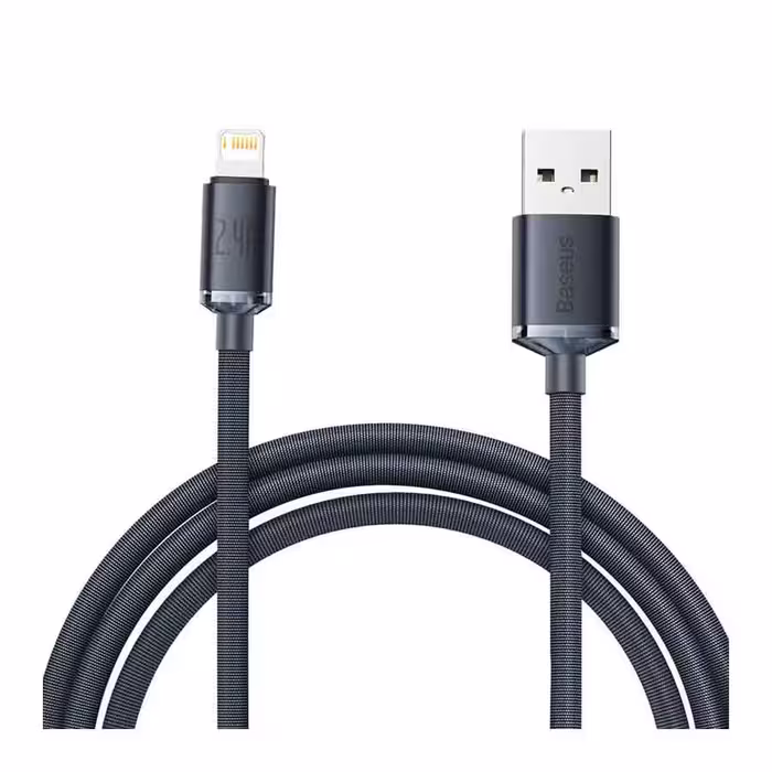 قیمت و خرید کابل تبدیل 2 متری USB به لایتنینگ بیسوس مدل Crystal Shine CAJY000101 | یاس ارتباط