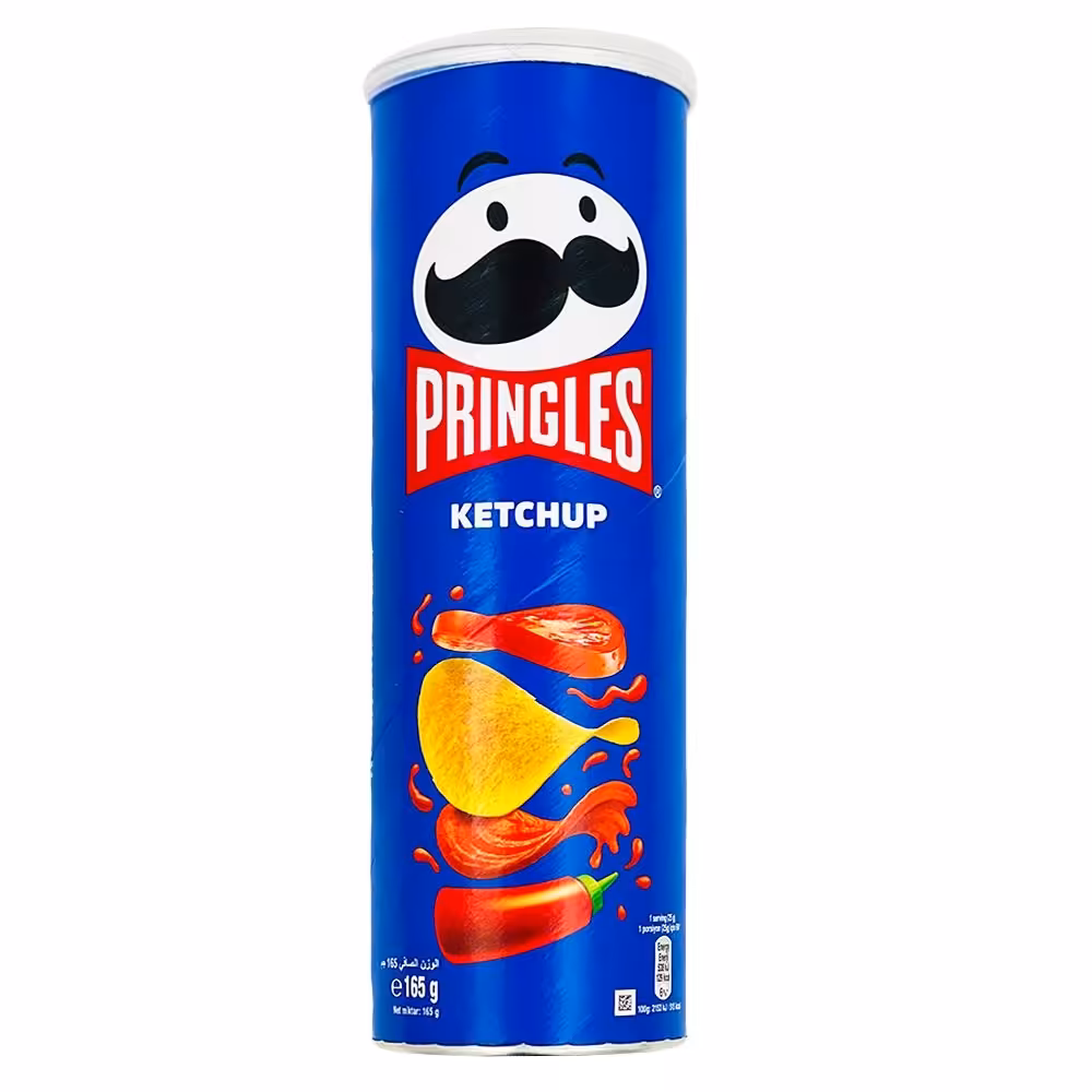 چیپس پرینگلز کچاپ pringles اصل 165 گرمی