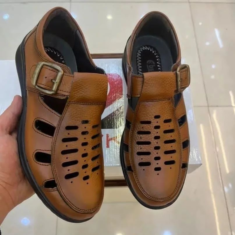 کفش تابستانی تمام چرم کار تبریز-زیره پیو سایزدار