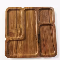 سینی سرو چوبی ام دی اف زیبا با ضخامت یکسانت طرح مستطیل