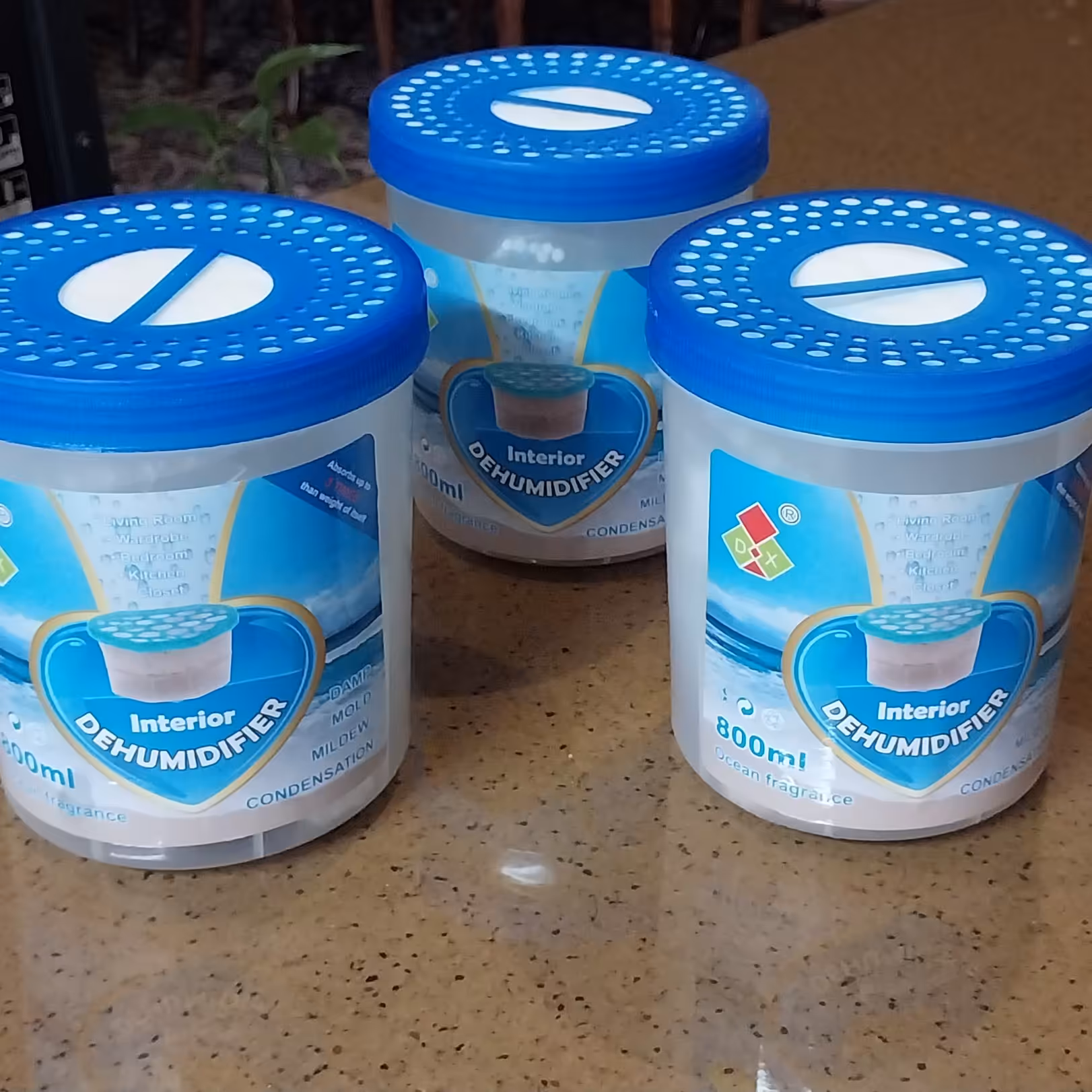 رطوبت گیر ظرفی  همراه مواد   پک 3 تایی