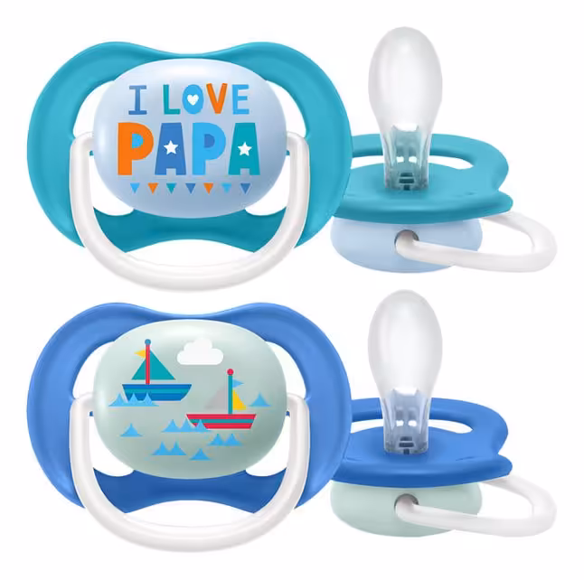 پستانک اونت مدل الترا ایر 6-12 بسته 2 عددی avent ultra air happy scf080/03