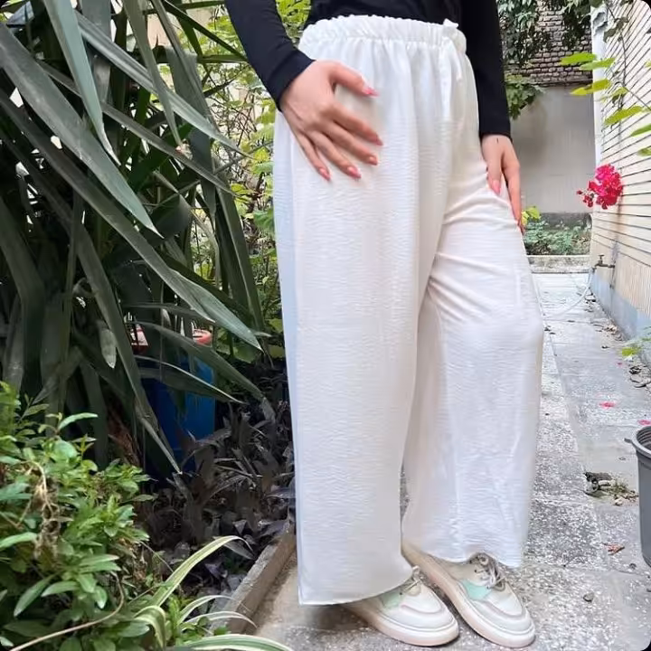 دامن شلوار زنانه و دخترانه سفید ابروبادی