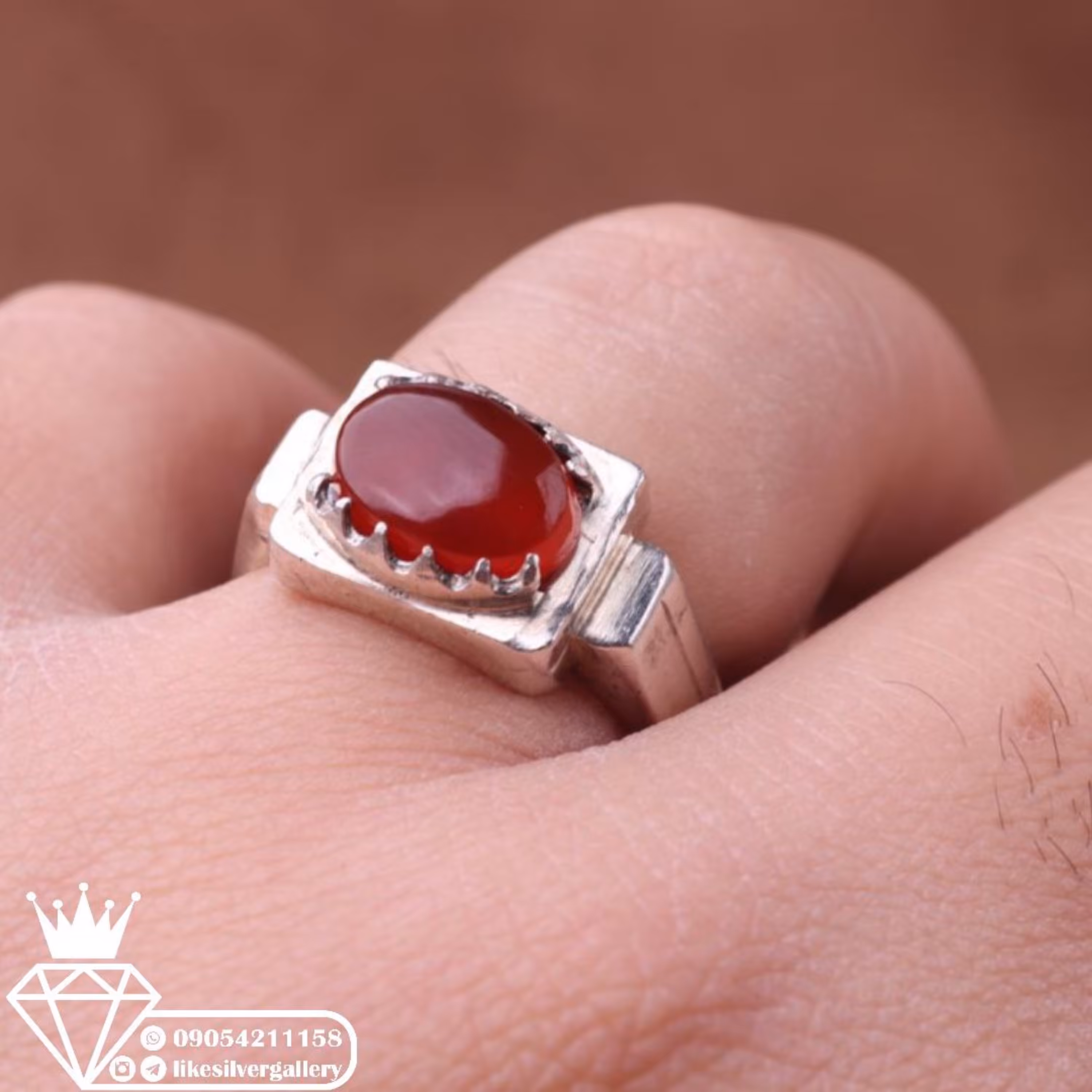 انگشتر عقیق یمن اصل وزن 12.6 گرم ارسال رایگان